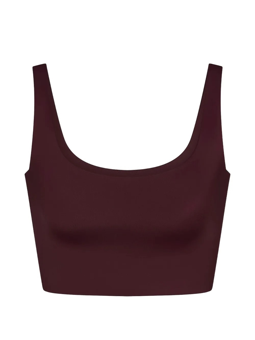 American Eagle Women’s Seamless Scoop Neck Crop Tank Top - Burgundy
